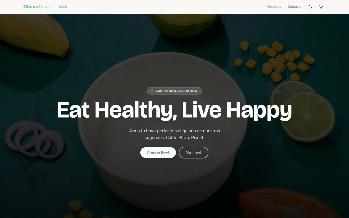 Sitio web de Ohana Bowls